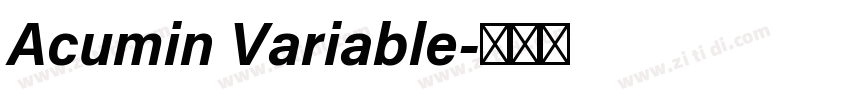 Acumin Variable字体转换
